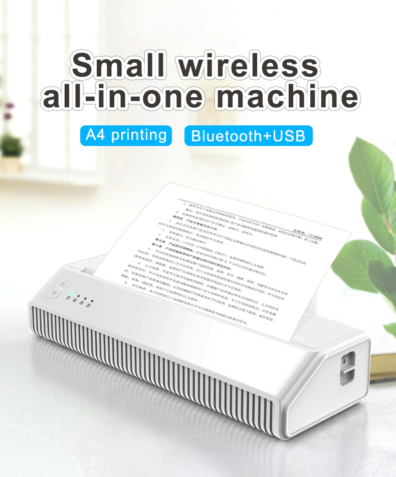 Android Portable Wireless Thermal Printer A4 Size 45mm/s