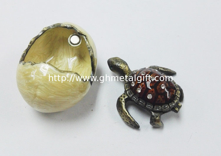 Home Decorative Metal Craft Dragon Turtle Trinket Box Jewelry Box