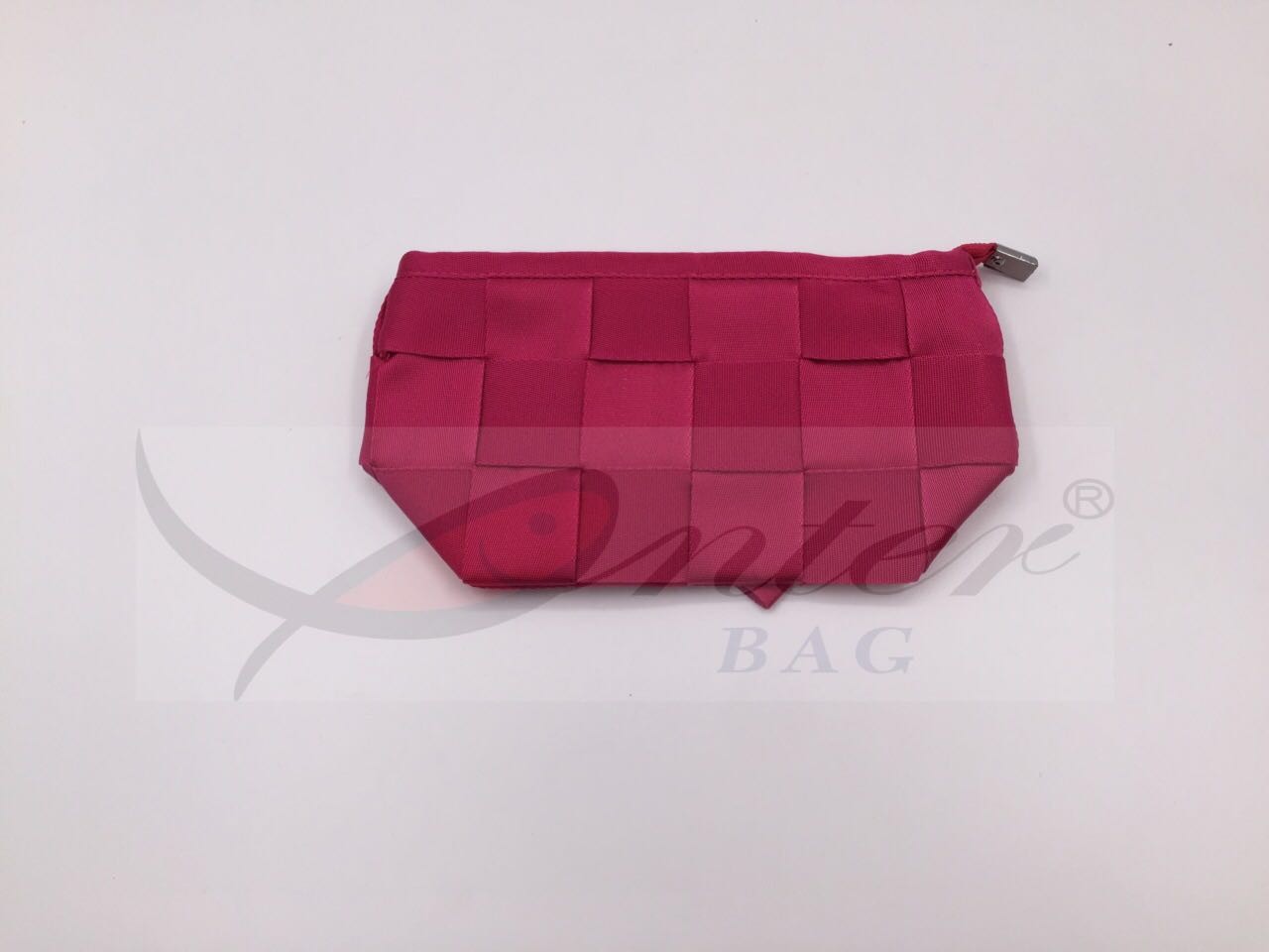 Pink Nylon Webbing Travel Cosmetic Bags For Outdoor Activity / Traveling