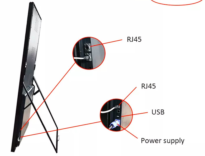 Wifi Floor Standing Led Display , P2.5 Smart Led Poster Display For Shopping Store