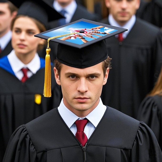 Printable Sublimation Graduation Cap Blanks For DIY Printing Sublimation Academic Mortarboard