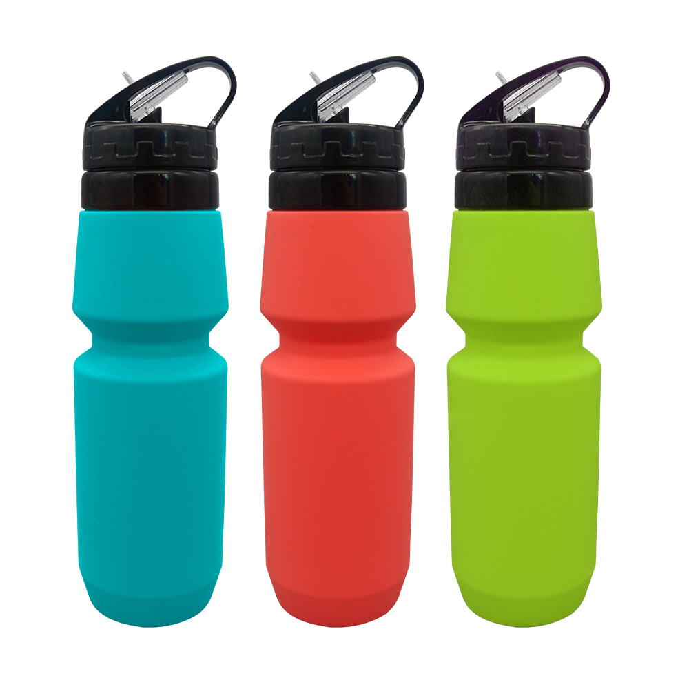 Height 27cm Leakproof Collapsible Drink Bottle 175g Silicone Foldable Water Bottle