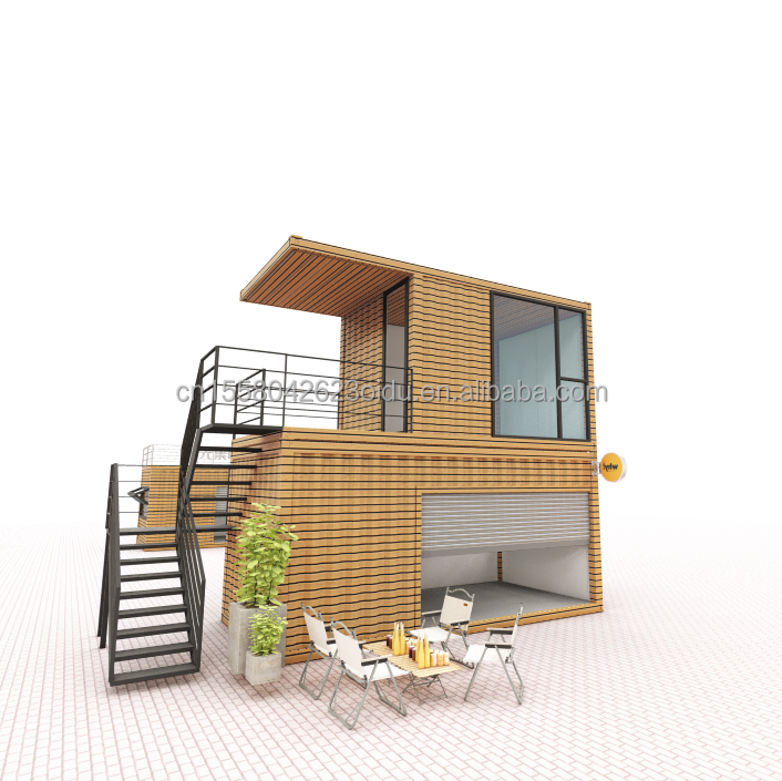 Modern Design Wooden Flat Pack Tiny Container House with 50/75/100mm Wave Sandwich Panel Wall and Multiple Usage Options