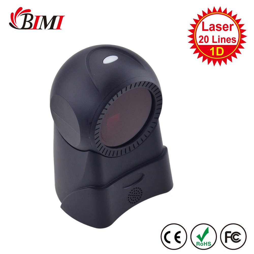 Portable 1D Wired desktop Barcode Scanner with 20 line Laser Bar code Reader