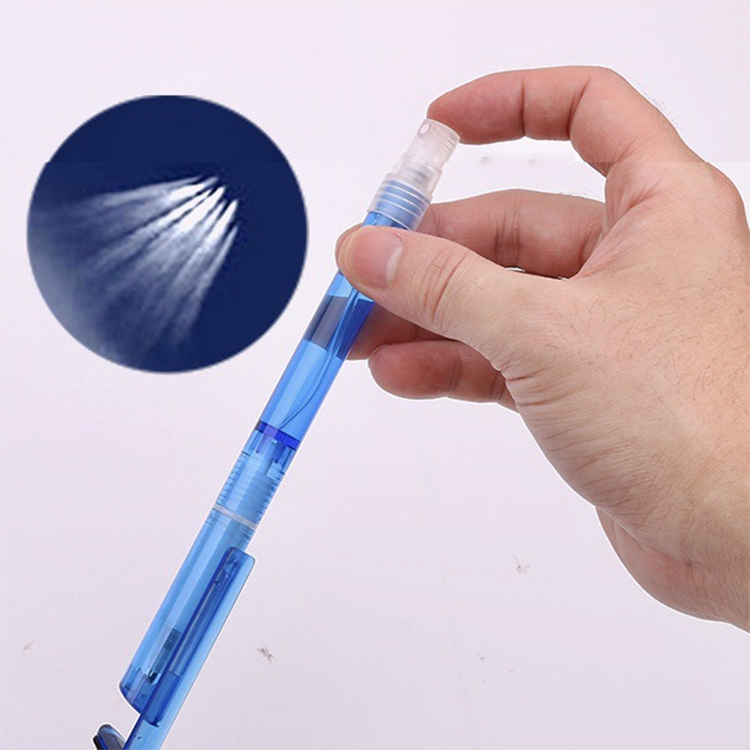 Blue Ink Multifunctional Pen 2.5g Sanitizer Spray and Phone Holder for Students' Needs