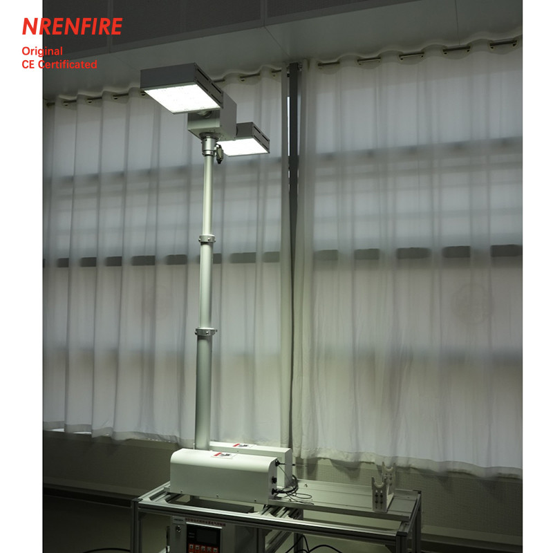 1.8m roof top mounted pneumatic telescopic mast light tower for fire truck NR-R1800-240