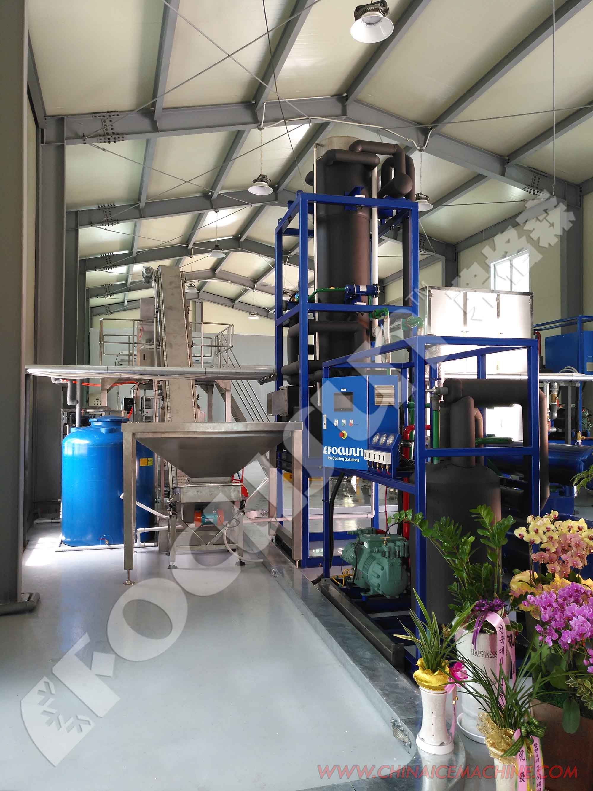1-20Tons/day Industrial Tube Ice Machine Energy Saving Consumption of Electricity Good