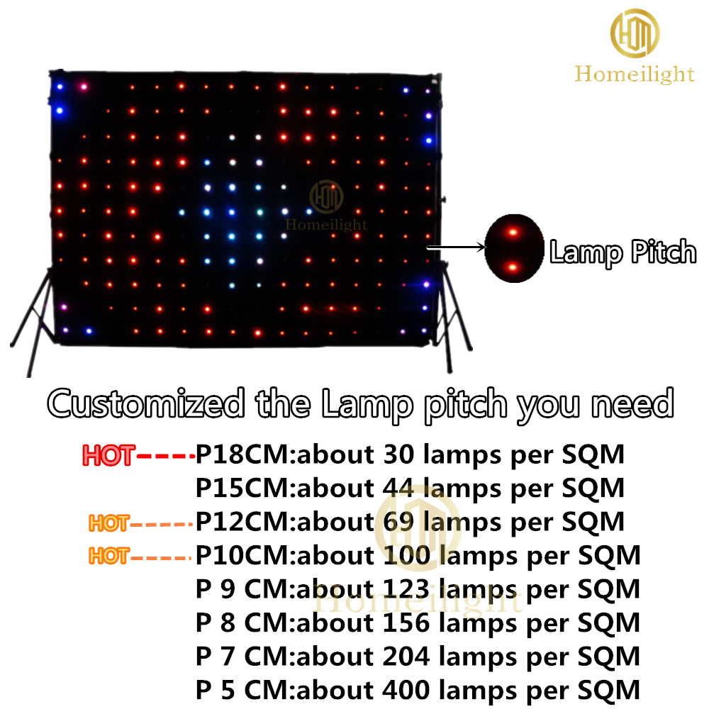 Projection Lights DMX512 Control LED Backdrop Display Vision Cloth for Stage Equipment