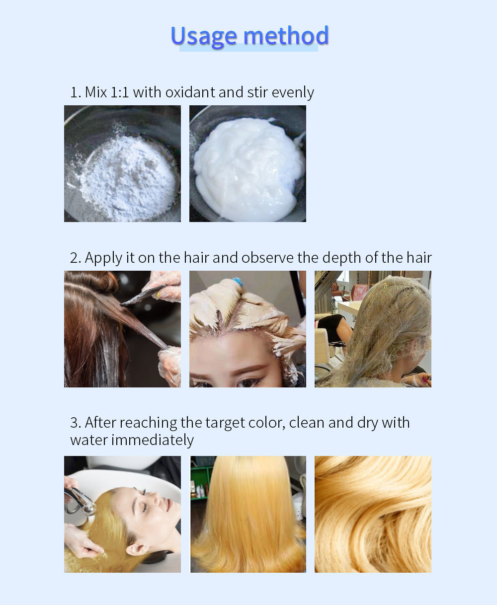 Low Damage 500g Hair Color Bleach Powder , Salon Lightening Powder For Hair