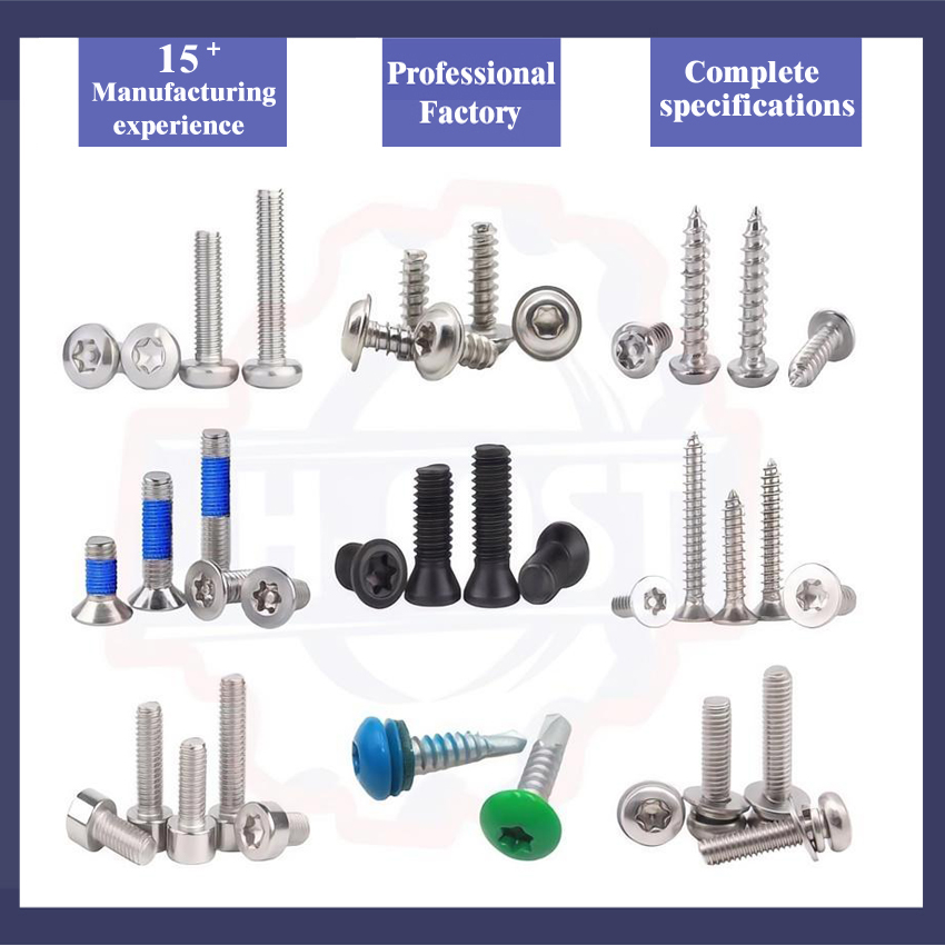 ISO9001 2015 Certified 8mm M2.4mm Torx Shoulder Security Screw for Anti-Theft Protection