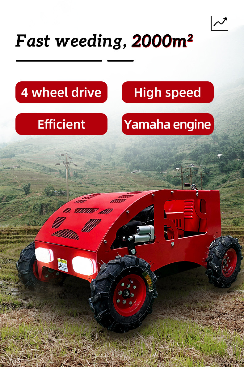 Fast Rotary Cutting Wheeled Electric Automatic Lawn Mower 130kg HT750