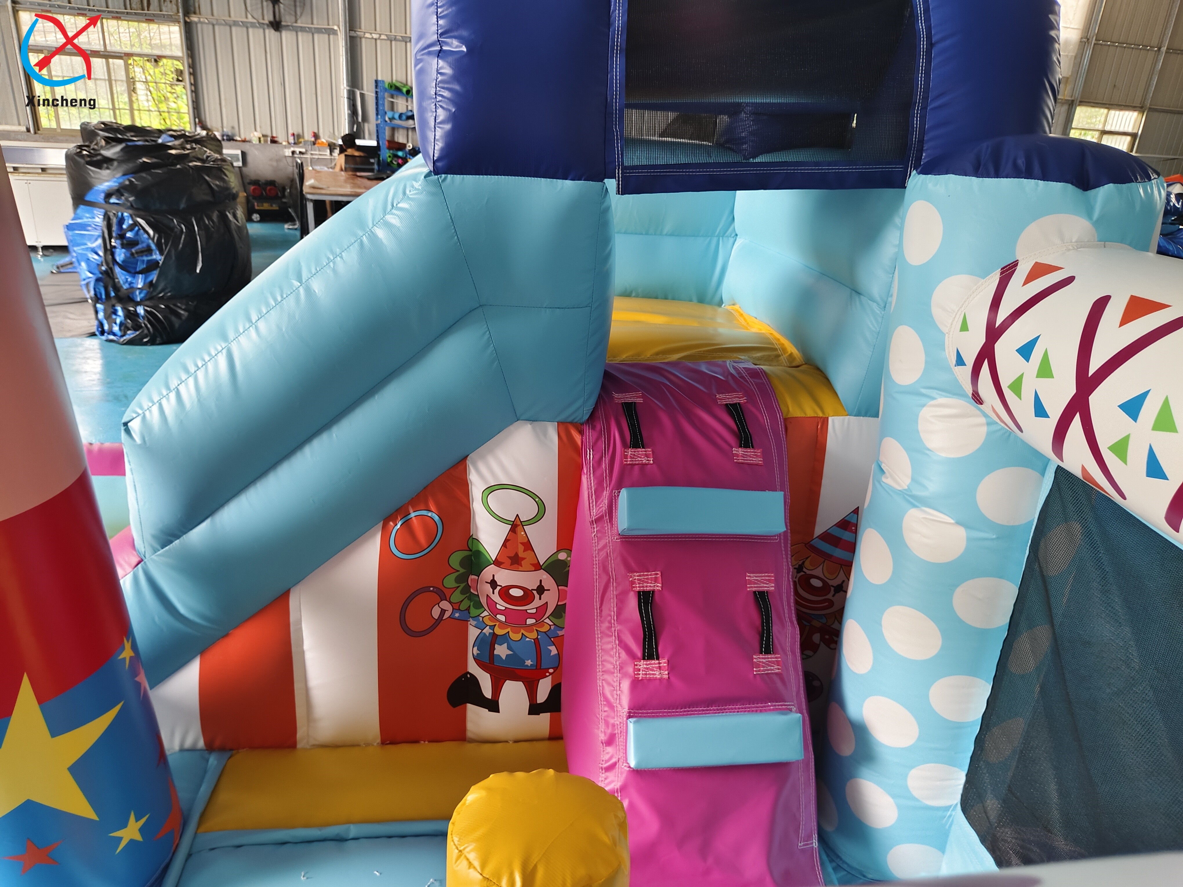 Factory Inflatable Colorful Candy Inflatable House And Slide Jumping Castle
