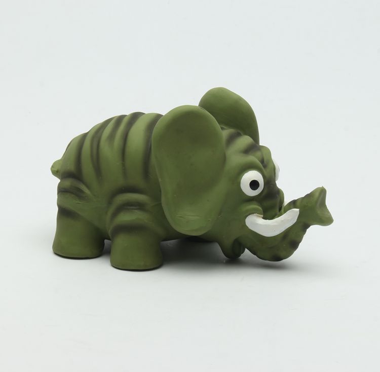 Elephant Latex Stuffed Dog Toy Pet Squeaky Balls Toy Handmade Eco Friendly