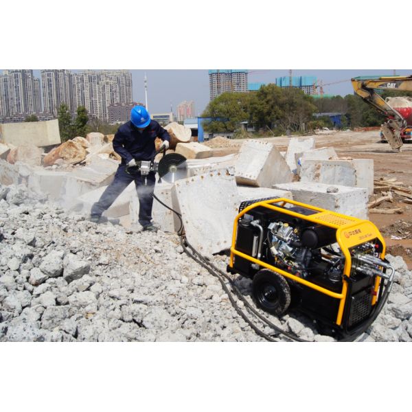 Gasoline Hydraulic Concrete Cutter 20-40Lpm asphalt Portable Cut Off Saw
