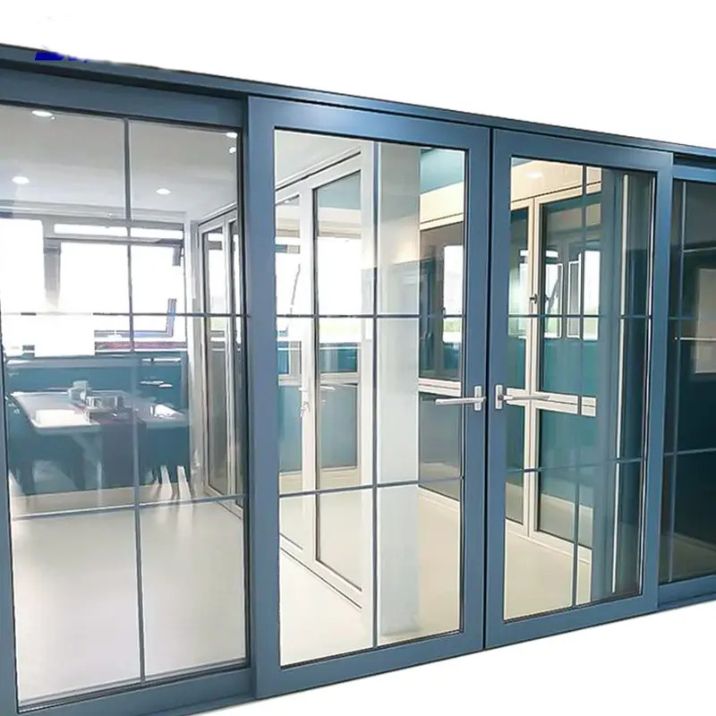 Customized Houses Outdoor Patio Balcony Aluminum Sliding Doors Modern Black Sale
