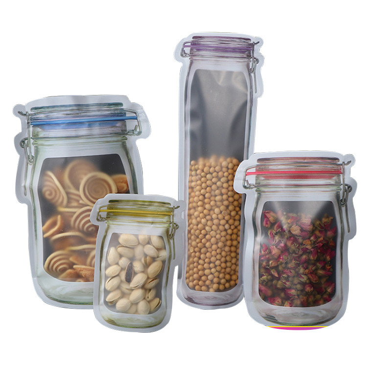 Custom Pre Printed Reusable Shaped Packaging Pouches In Various Colors And Designs for Food