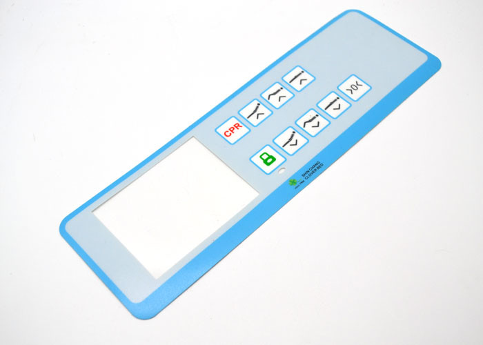 Embossed Flat Keys Membrane Switch Panel , Membrane Switch Keypad