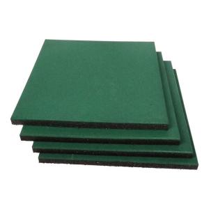 China Interlocking Tiles 20X20X1 Heavy Duty Rubber Tile Green Non-Slip Outdoor Rubber Flooring Mat For Playground Park on sale