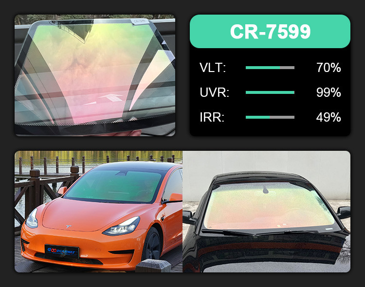 Decorative Solar Film Anti Glare Red Color CR-8065 Chameleon Car Window Film Tint Rainbow
