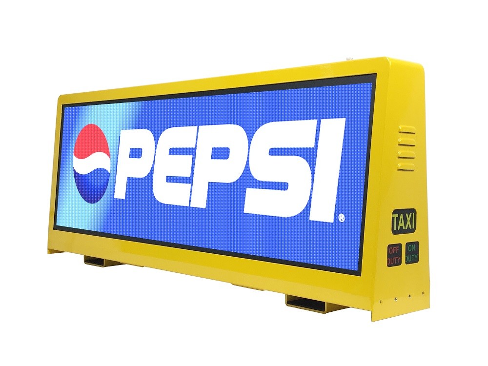 RGB Video Taxi Top Led Display Advertising Light Box With 4g / Wifi Control