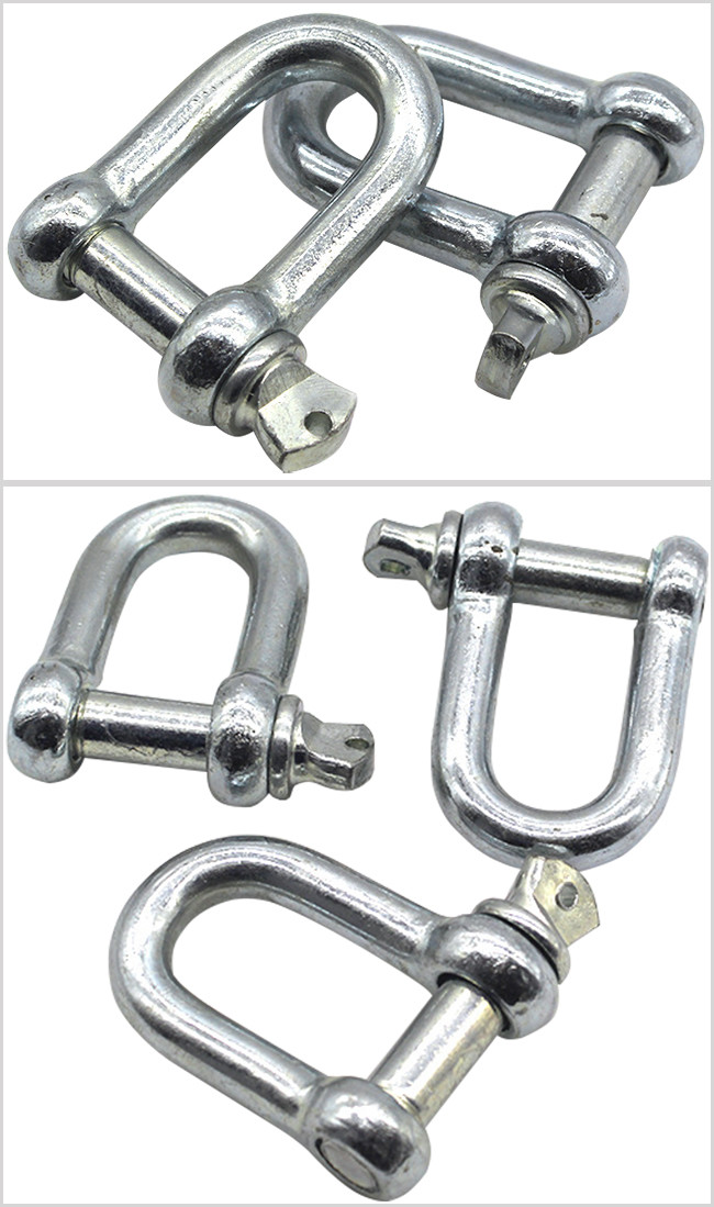 Rated Load 20kN Transmission Line Stringing Tools High Strength Stainless Steel D Shackle