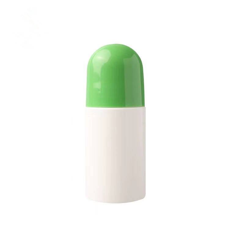 High Output PP Blue Deodorant Roll On Plastic Bottle Perfume Container With Overcap