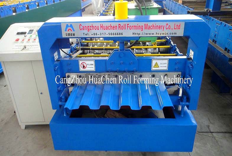 19 Rows Of Rollers Floor Deck Roll Forming Machine Cladding Use