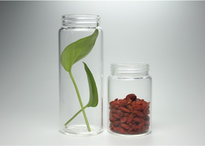 50ml 100ml 150ml Wide Mouth High Borosilicate Glass Bottle Jar Container
