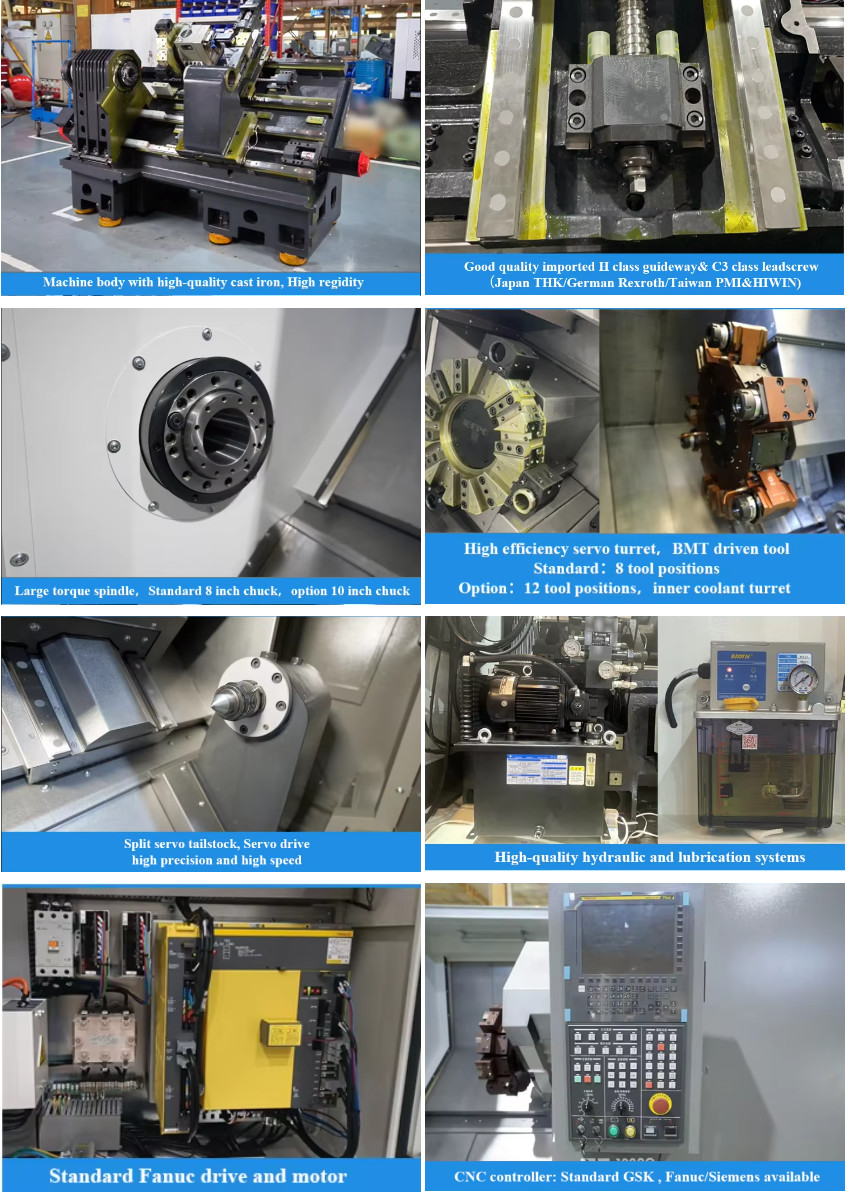 SMTCL CNC Lathe Small Size Parts Processing T5.1-500Q 3 Axis Metal CNC Slant Bed Lathe
