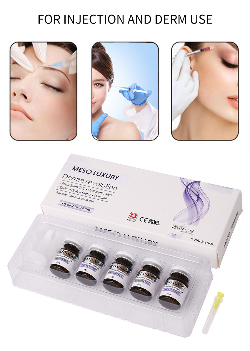 Private Label Moisturizing Hyaluronic Acid Serum Injections Luxury Mesotherapy Injections For younger Face