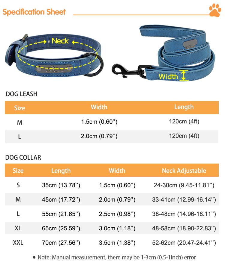Soft And Sturdy Leather Premium Pet Leash Lead Training And Walking Adjustable Leather Dog Leash With Collar