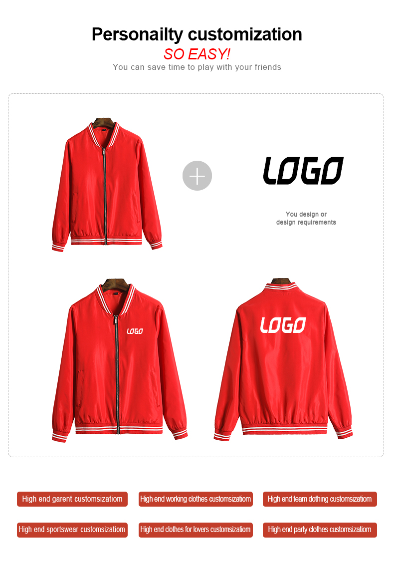 New Bomber Casual Jacket Men's Jacket Men Youth Double-sided Pilot Fattening Plus Size Stand Polyester Zipper Jacket Knitted
