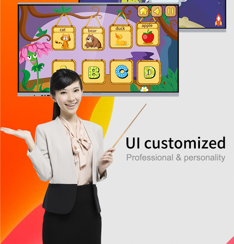 65 '' Big Indoor Education Interactive Whiteboard Touch Advertising LED Display