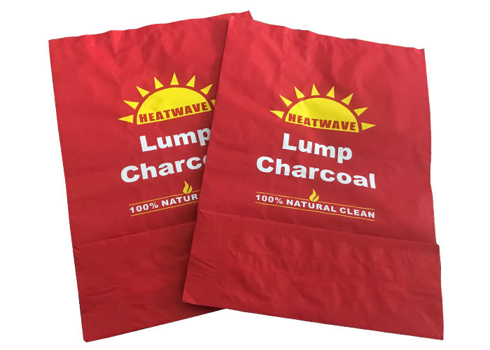 Charcoal Packaging Multi Wall Paper Sacks Capacity Barbecue 5kg Charcoal Bags