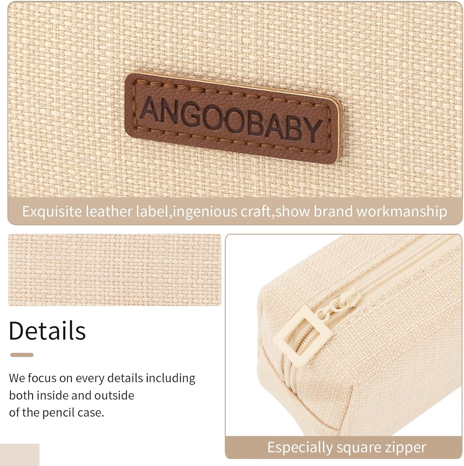 ANGOOBABY Small Pencil Case Student Pencil Pouch Coin Pouch Cosmetic Bag Office Stationery Organizer For Teen School
