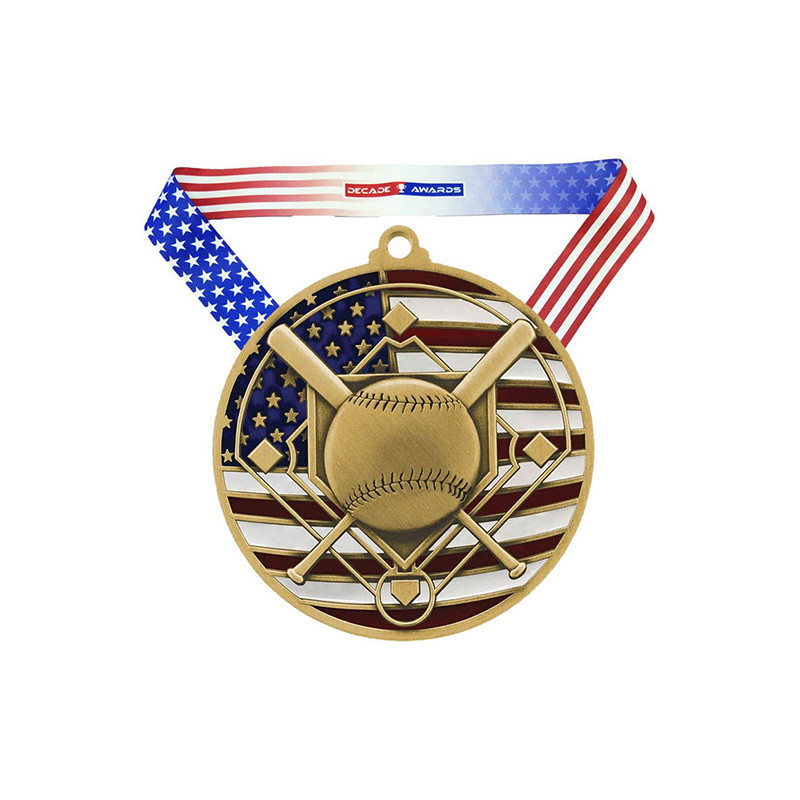 Custom Zinc Alloy 3D Gold Metal Marathon Running Medal Sport Award