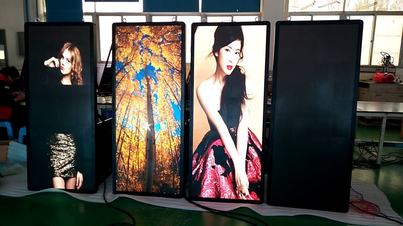 High Definition Poster Light Box Displays P2.571mm 1944x576x35mm