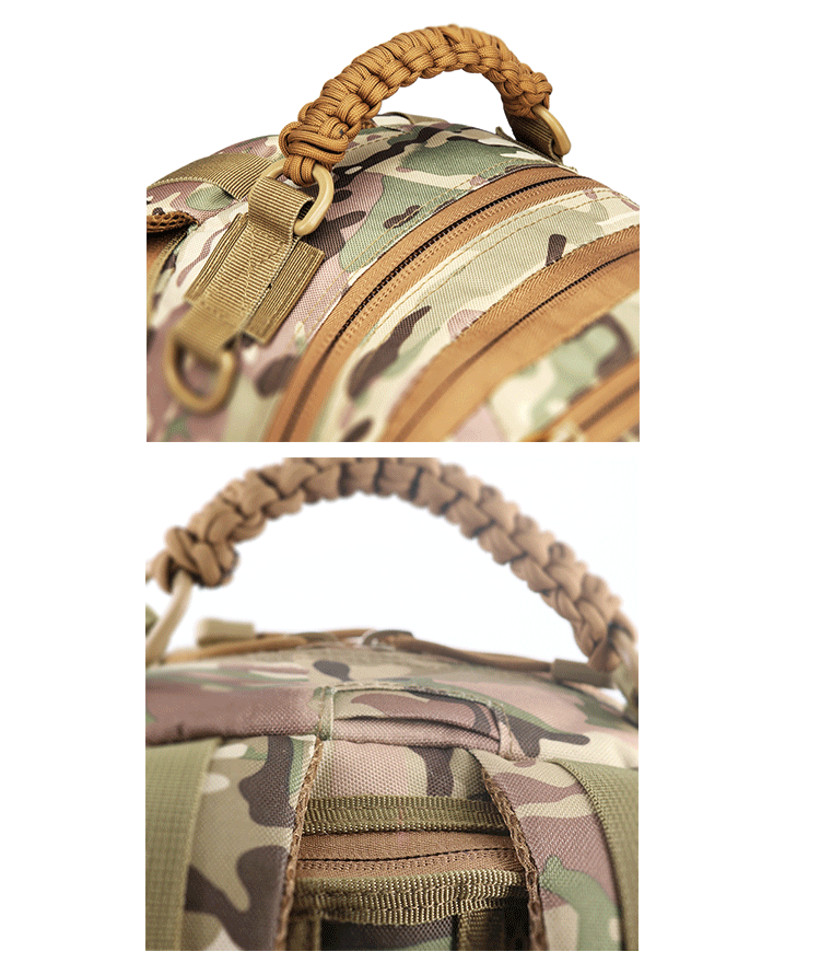 Multicolor Waterproof Backpack With Molle System For Unisex Outdoor Training And Hiking