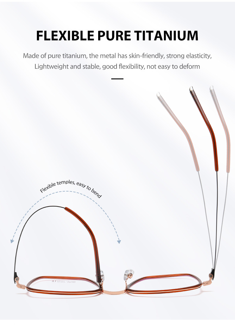 Customized Acetate Titanium Frame Glasses Men Women For Computer Reading