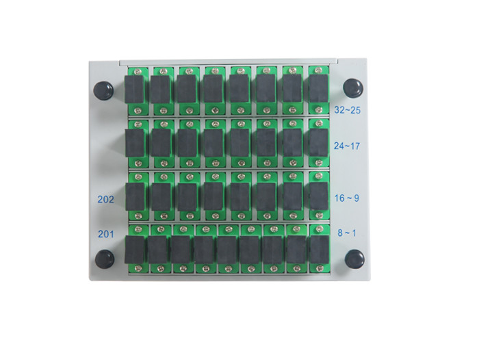 SC APC Fiber Optical Splitter 1×32 Single Mode Low PDL Compact Design