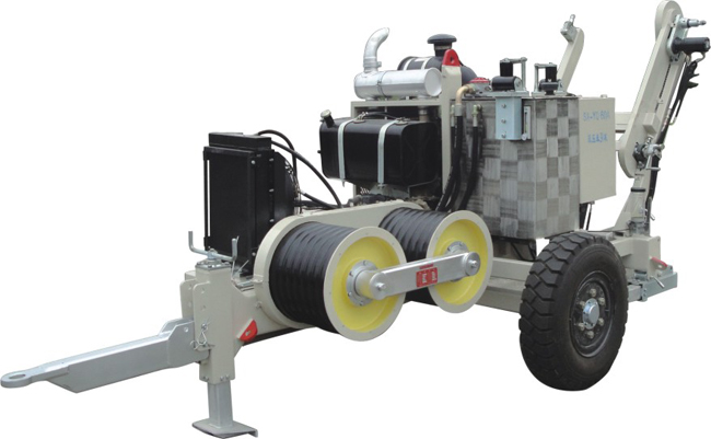 Single Conductor Power Line Stringing Equipment Puller Tensioner 35 KV