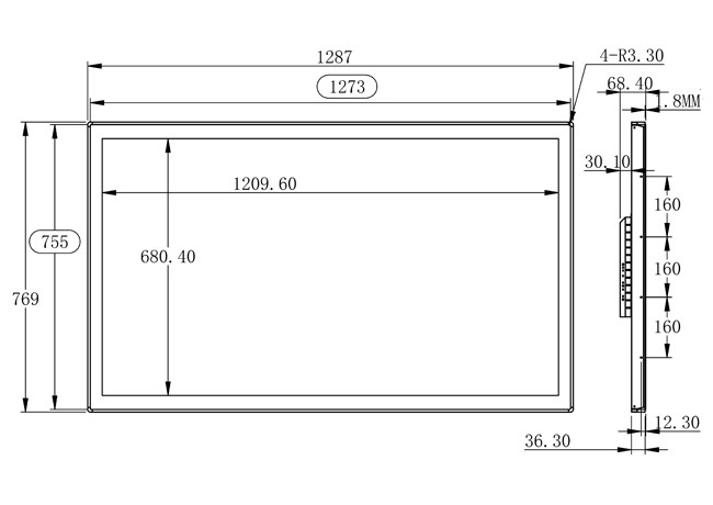 55-Inch Linux Embedded Screen for Public Displays, Transportation Terminals, Exhibition Halls, and Smart Infrastructure