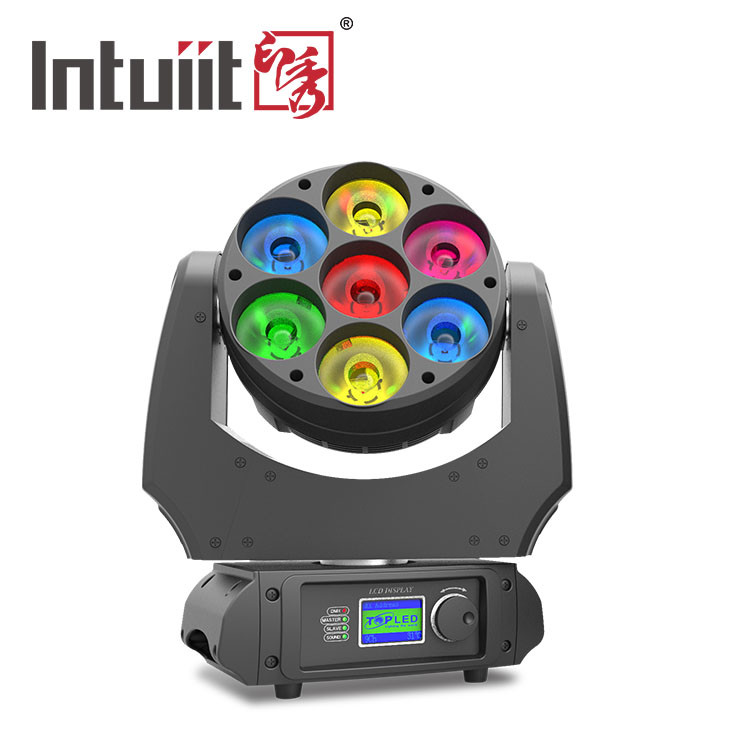 TV Studio 7x40w 4 In 1 Rgbw Beam LED Moving Head With Beam Effect Stage Light