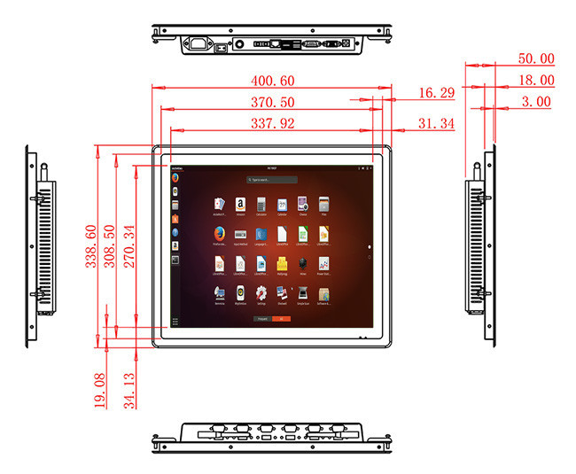 17-Inch Embedded Linux Display for Security Systems and Industrial Monitoring