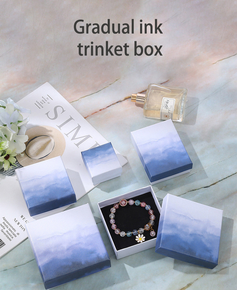 Gradient Colorful Jewelry Packaging Box For Necklace Earrings