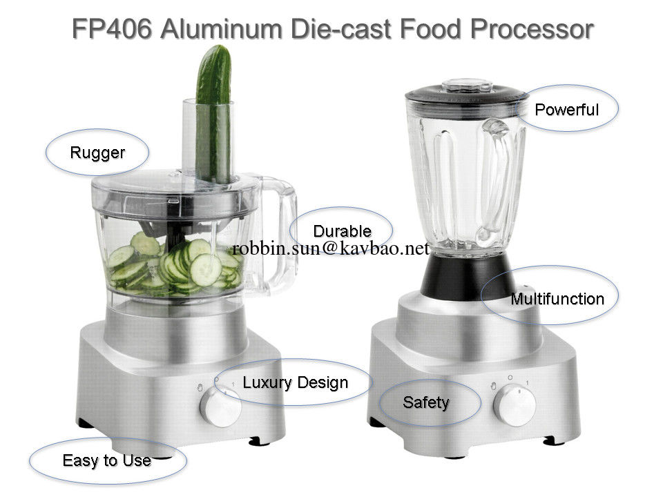 CB GS CE ROHS Certified FP406 Aluminum Diecast Food         Processor