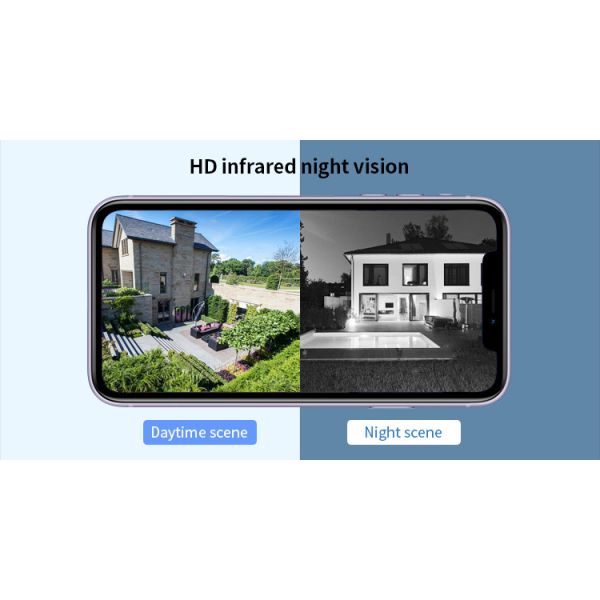 Glomarket Tuya Smart Home Wireless WiFi Camera Infrared Hd Night Vision Camera Supports Solar Charging Security Camara