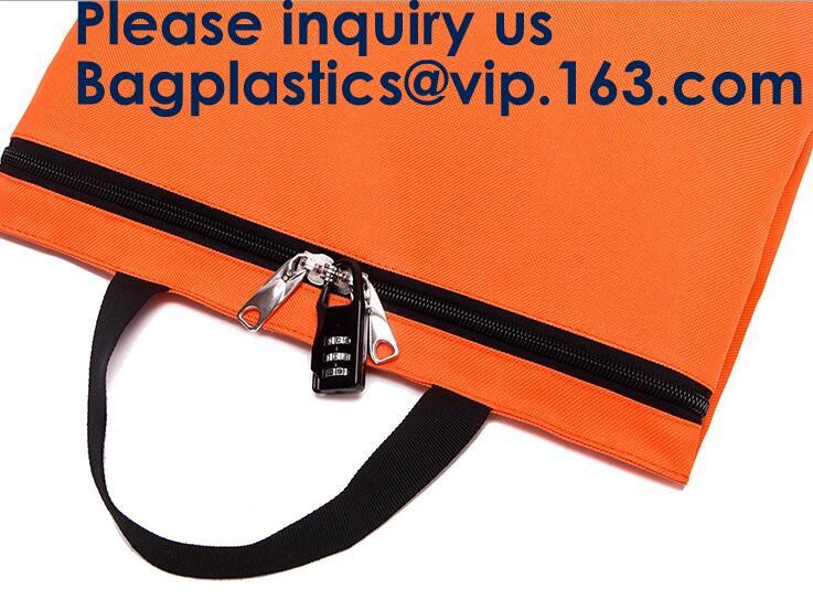 Locking Security Money Bag Cash Bank Deposit Bag with Two Keys Bank Security Deposit Bags Cash Bag With Locking bagease