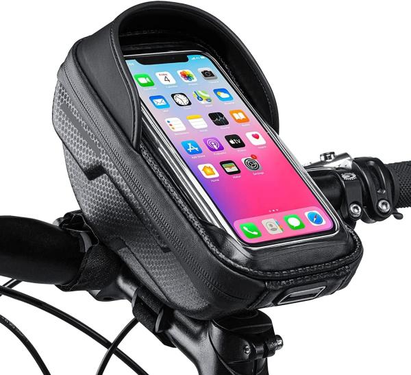 Bike Phone Mount Bag Bike Front Frame Handlebar Bag Waterproof Bike Phone Holder