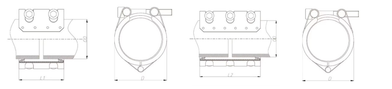 High Precision Metal Pipe Repair Clamp Smooth Multifunctional Pipe Repair Tool